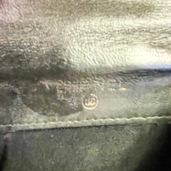 Chanel black caviar leather CC Logo trifold wallet on chain - Picture 13 of 13